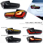 Feux arrière GTS pour BMW Série 3 F30 F80 M3 2013-2018