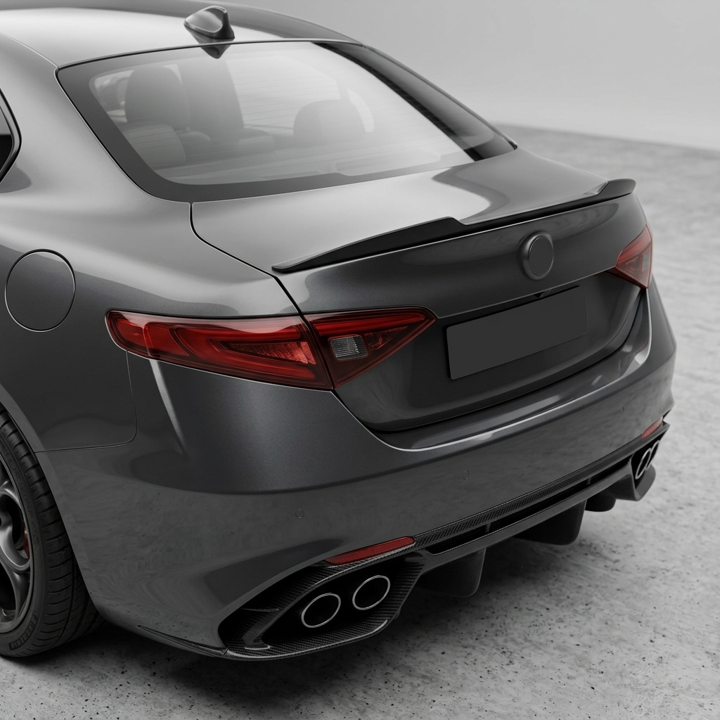 Lèvre de coffre noir pour Alfa Romeo Giulia Berline 2015-2023
